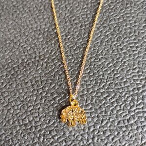 Elegant Gold Elephant Pendant Necklace